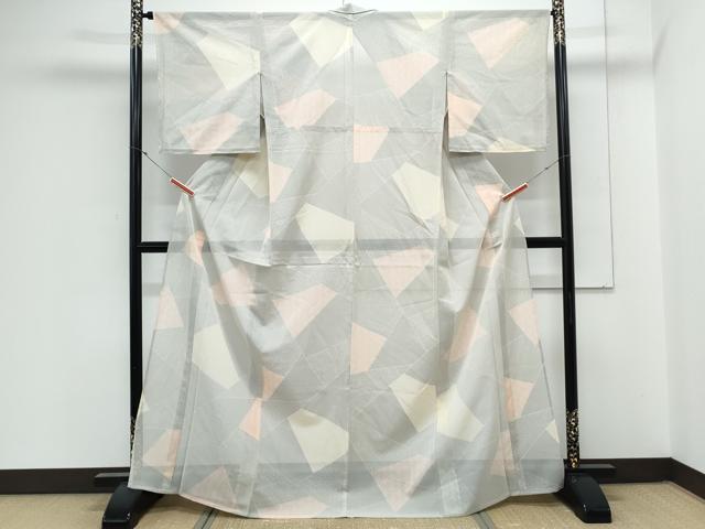 平和屋着物*夏物 小紋 絽 切嵌文 正絹 逸品 未使用 CABK9596th