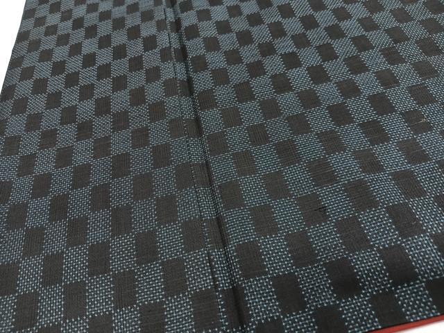 平和屋着物■本場大島紬 7マルキ 市松文様 正絹 逸品 CABK9601xe