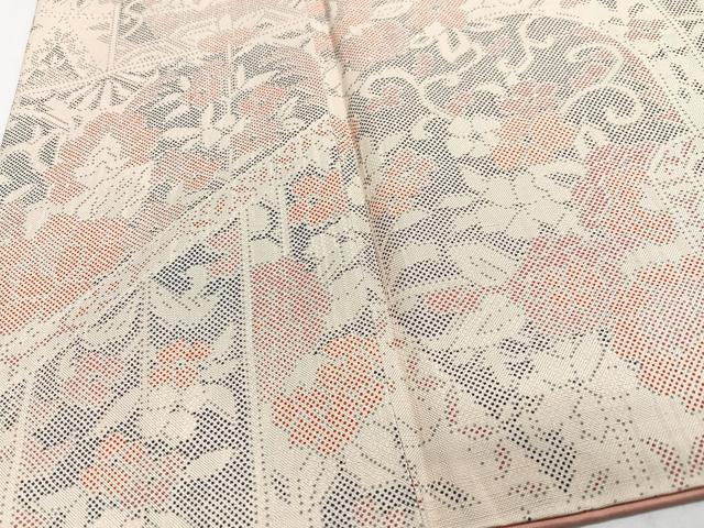 平和屋着物■上質な紬 花唐草文正絹 逸品 CABK9605xe