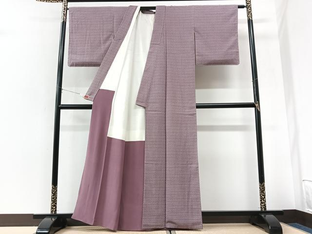 平和屋着物■上質な小紋 幾何学文様 正絹 逸品 CABK9634xe