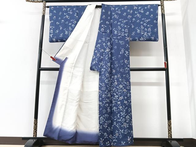 平和屋着物■上質な小紋 草花文 正絹 逸品 CABK9641xe