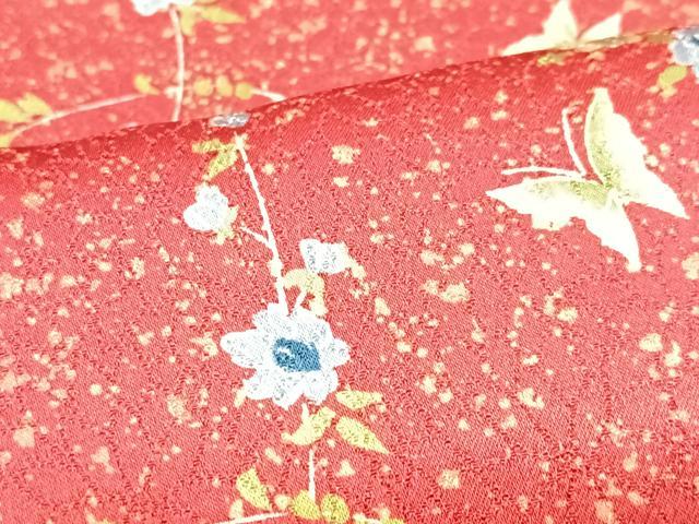 平和屋着物■本場大島紬 花蝶文 金彩 正絹 逸品 CABK9656xe