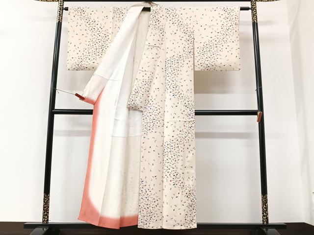 平和屋着物■上質な小紋 舞葉文 正絹 逸品 CABK9673xe
