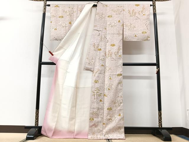 平和屋着物■上質な小紋 枝花文 正絹 逸品 未使用 CABK9680xe