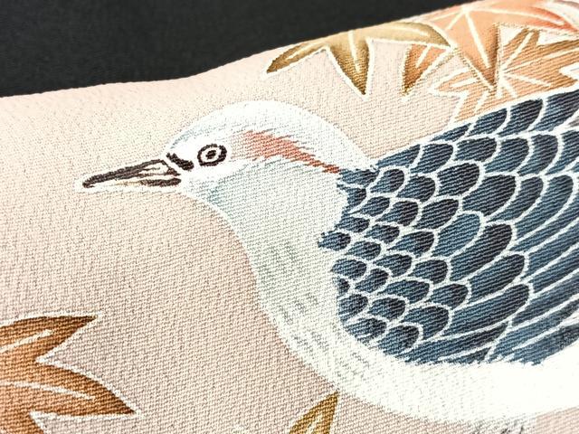 平和屋着物■豪華黒留袖 刺繍 地紙花鳥文 金彩 正絹 逸品 CABK9707xe