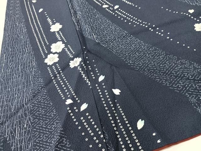 平和屋着物■上質な小紋 舞桜 正絹 逸品 CABK9714xe
