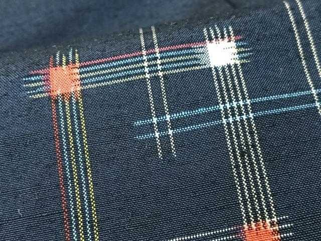 平和屋着物■上質な紬 井桁絣 舞葉文 正絹 逸品 CABK9735xe