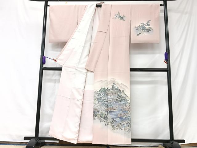 平和屋着物■訪問着 遠山風景文 暈し染め 金彩 正絹 逸品 CABK9738xe