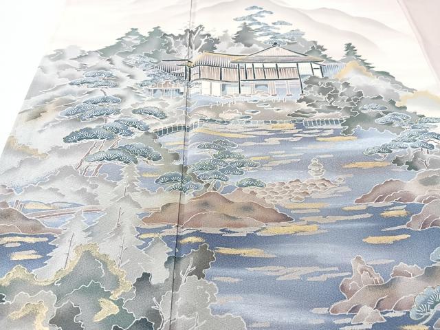 平和屋着物■訪問着 遠山風景文 暈し染め 金彩 正絹 逸品 CABK9738xe