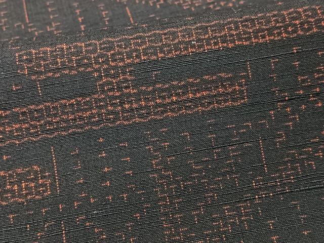 平和屋着物■上質な紬 80亀甲 エ霞文 正絹 逸品 CABK9752xe