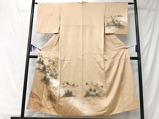 平和屋着物■訪問着 風景文 暈し染め 金彩 正絹 逸品 CABK9758xe
