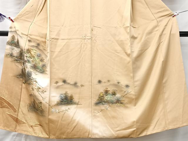 平和屋着物■訪問着 風景文 暈し染め 金彩 正絹 逸品 CABK9758xe