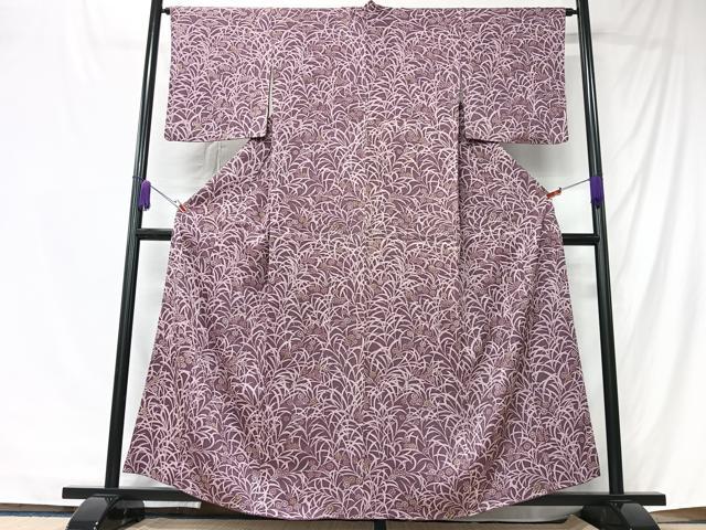 平和屋着物■上質な小紋 草花文 正絹 逸品 CABK9762xe