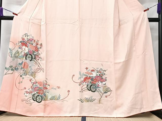 平和屋着物■訪問着 花車文 暈し染め 金彩 正絹 逸品 CABK9764xe