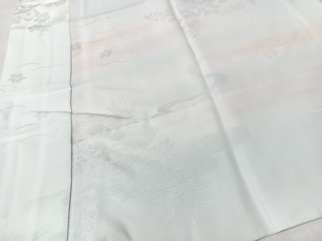 平和屋着物■長襦袢 無双仕立て 片輪車舞花地紋 暈し染め 正絹 逸品 CABK9766xe