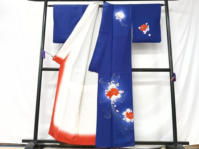 平和屋着物■訪問着 舞花文 暈し染め 正絹 逸品 CABK9767xe