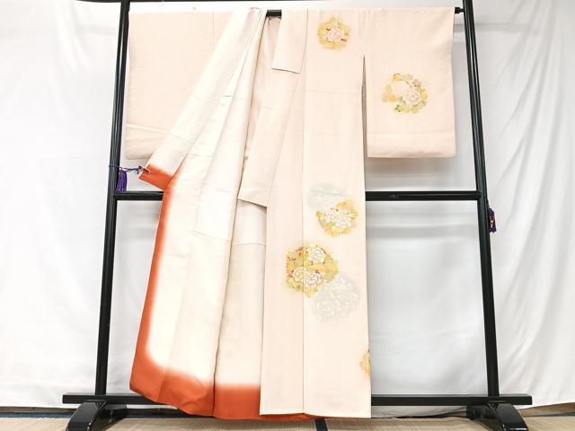 平和屋着物■訪問着 刺繍 花丸文 金彩 正絹 逸品 CABK9816xe