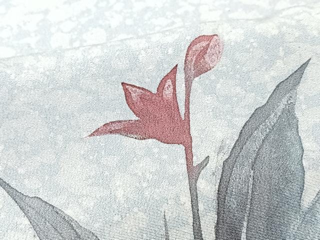平和屋着物■上質な小紋 草花文 正絹 逸品 CABK9822xe