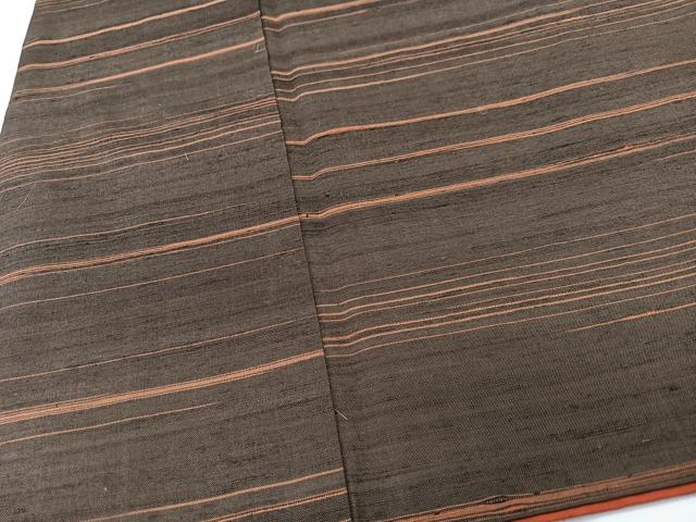 平和屋着物■上質な紬 横段文 正絹 逸品 CABK9838xe