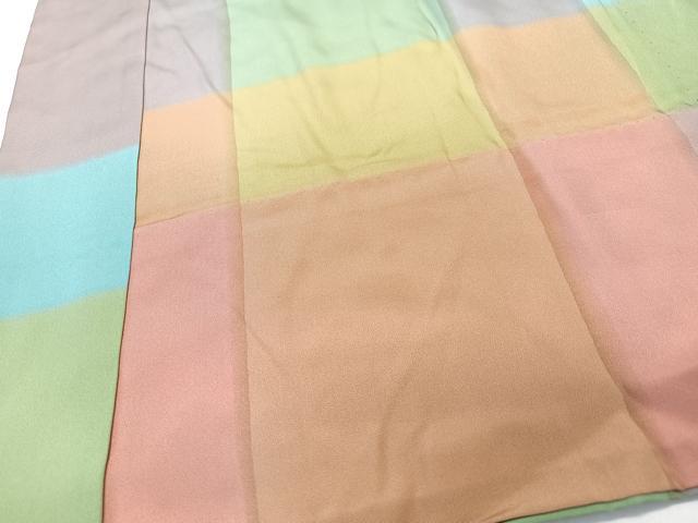 平和屋着物■長襦袢 無双仕立て 変わり格子 正絹 逸品 CABK9846xe