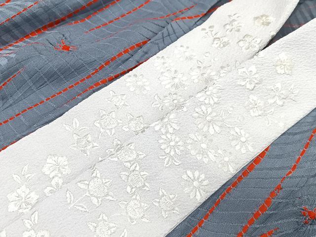 平和屋着物■長襦袢 無双仕立て 絞り 立涌文 半衿刺繍 正絹 逸品 CABK9847xe