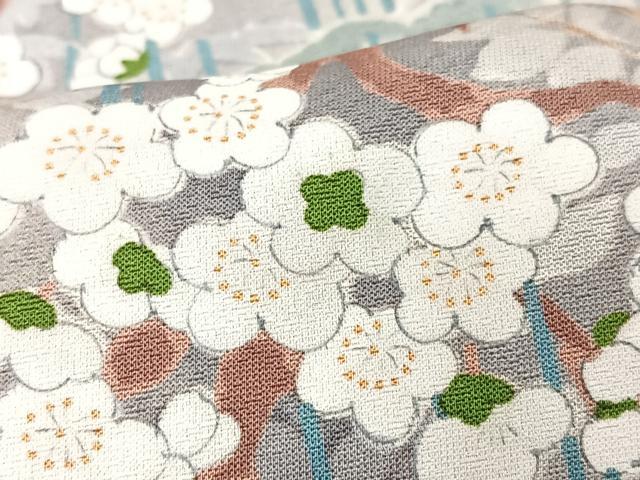 平和屋着物■上質な小紋 枝花文 正絹 逸品 CABK9856xe