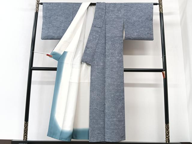 平和屋着物■江戸小紋 風景花文 鮫小紋柄 正絹 逸品 CABK9862xe