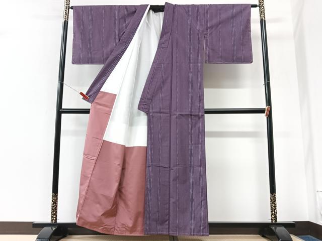 平和屋着物■上質な小紋 縞 正絹 逸品 未使用 CABK9863xe