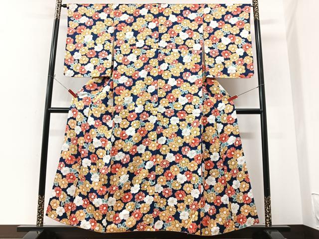 平和屋着物■上質な小紋 花尽くし 正絹 逸品 CABK9864xe