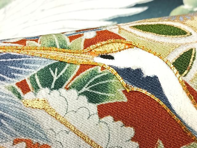 平和屋着物■豪華黒留袖 駒刺繍 飛鶴花文 暈し染め 金彩 正絹 逸品 CABK9865xe