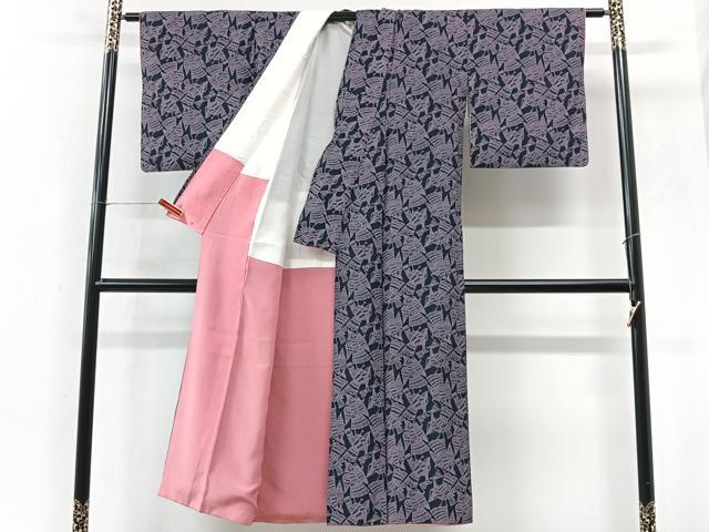 平和屋着物■上質な小紋 孔雀文 正絹 逸品 CABK9893xe