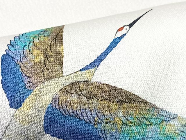 平和屋着物■上質な小紋 手描き 飛鶴文 暈し染め 正絹 逸品 CABK9895xe