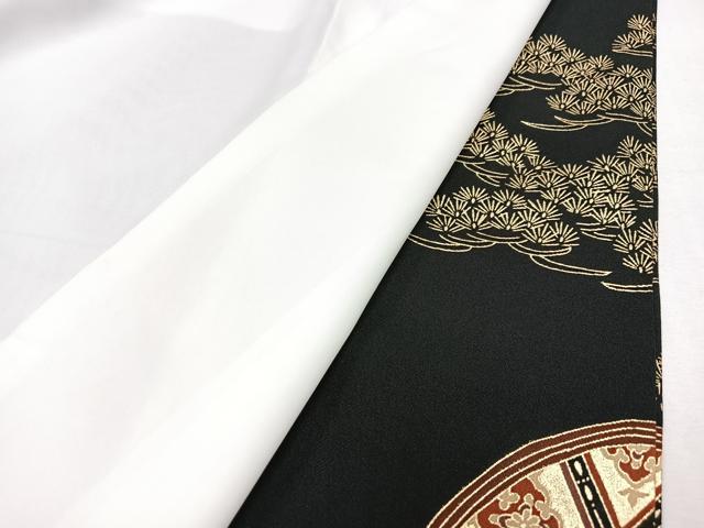 平和屋着物■豪華黒留袖 飛鶴流水花文 金彩 正絹 逸品 CABK9897xe