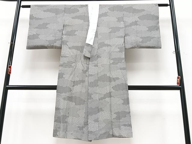 平和屋着物■長襦袢 無双仕立て 雲取り文 正絹 逸品 CABK9900xe