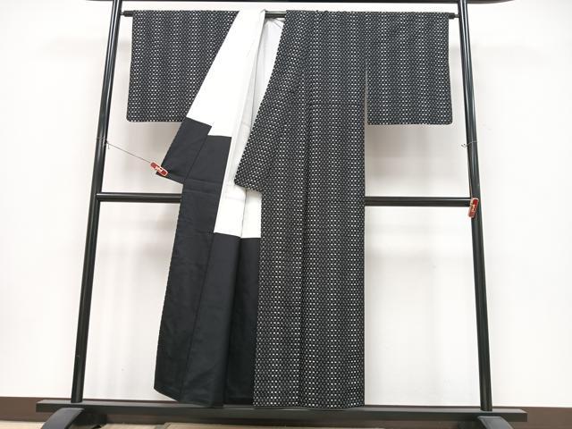 平和屋着物■上質な紬 幾何学文様 正絹 逸品 CABK9907xe