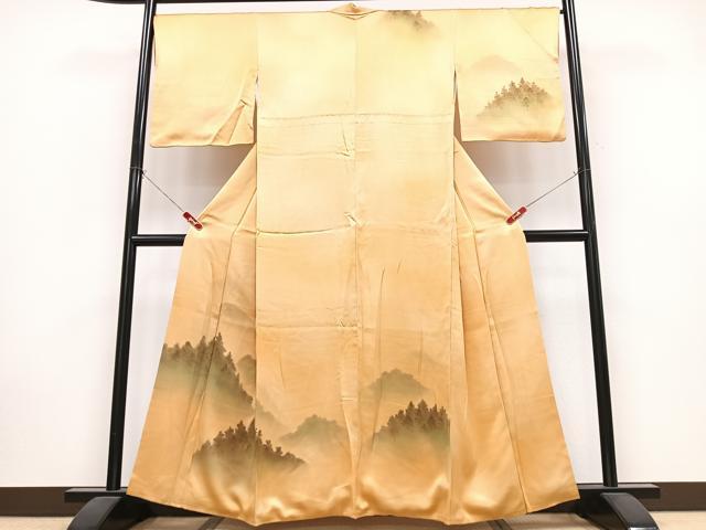 平和屋着物■訪問着 遠山樹林文 暈し染め 正絹 逸品 CABK9909xe