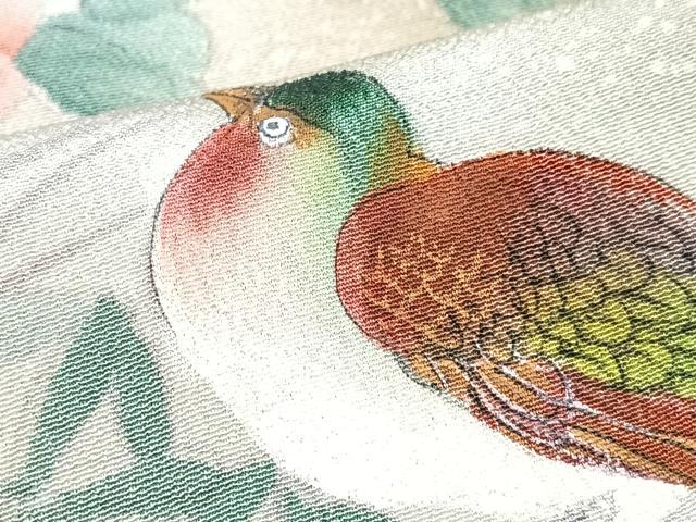 平和屋着物■豪華黒留袖 峰雲 手描き 休み鳥 暈し染め 正絹 逸品 CABK9912xe