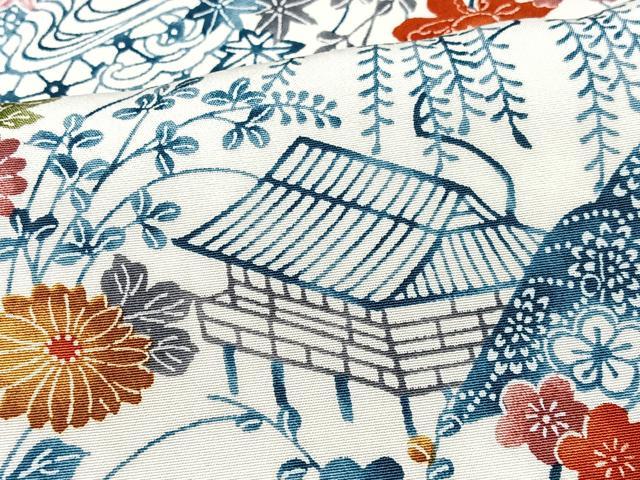 平和屋着物■上質な小紋 型染め 風景文 正絹 逸品 CABK9917xe