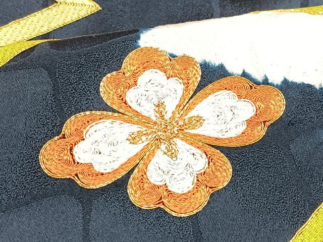 平和屋着物■訪問着 駒刺繍 絞り 松皮菱花文 正絹 逸品 CABK9918xe