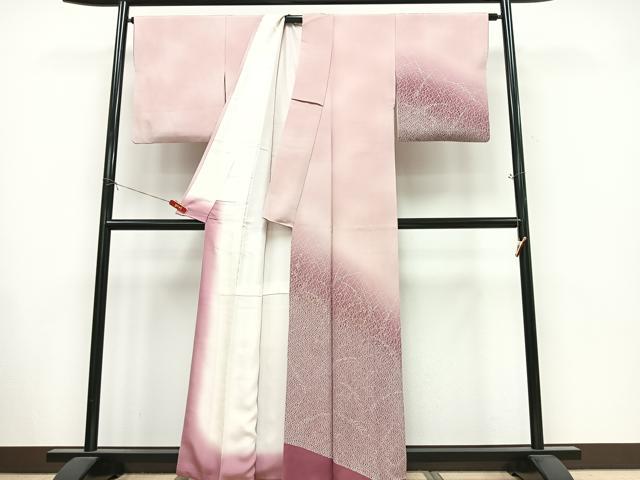 平和屋着物■訪問着 芝草文 暈し染め 金彩 正絹 逸品 CABK9921xe