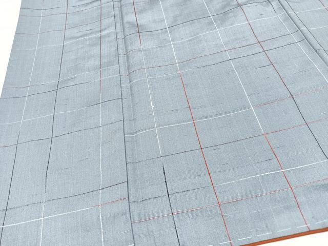 平和屋着物■上質な紬 格子 正絹 逸品 未使用 CABK9927xe