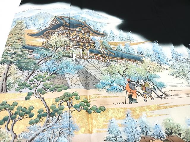 平和屋着物■豪華黒留袖 作家物 あらたうと青葉若葉の日の光 暈し染め 金彩 正絹 逸品 CABK9951xe