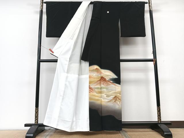 平和屋着物■豪華黒留袖 雲海 暈し染め 金彩 正絹 逸品 CABK9956xe