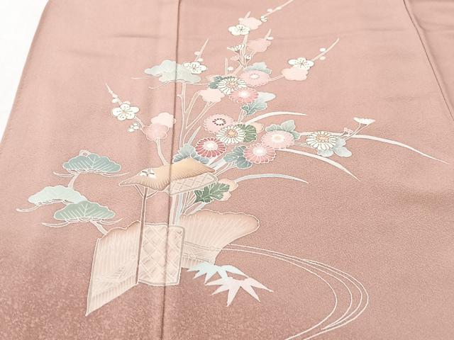 平和屋着物■訪問着 枝花文 金彩 正絹 逸品 CABK9967xe