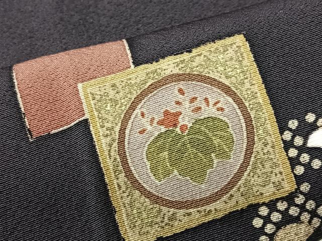 平和屋着物■訪問着 色紙花文 金彩 正絹 逸品 CABK9973xe