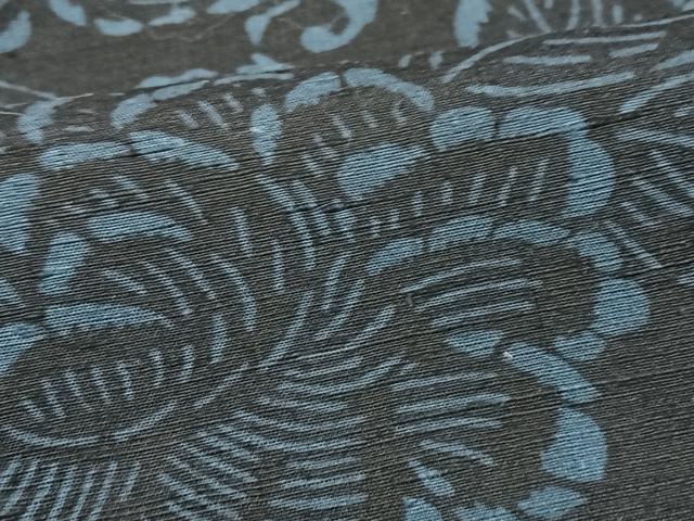 平和屋着物■上質な紬 型染め 花尽くし 正絹 逸品 CABK9975xe