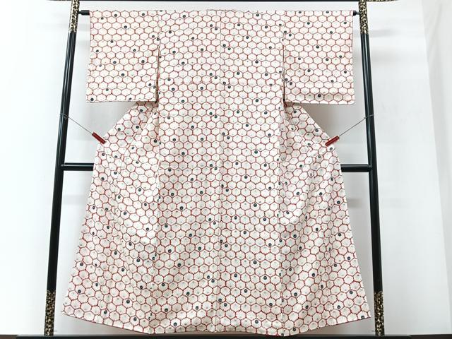 平和屋着物■上質な小紋 菊尽くし 金彩 正絹 逸品 CABK9994xe