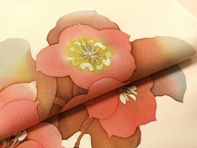 平和屋着物●九寸名古屋帯 作家物 ろうけつ染 草花文 正絹 逸品 CABL0003vp