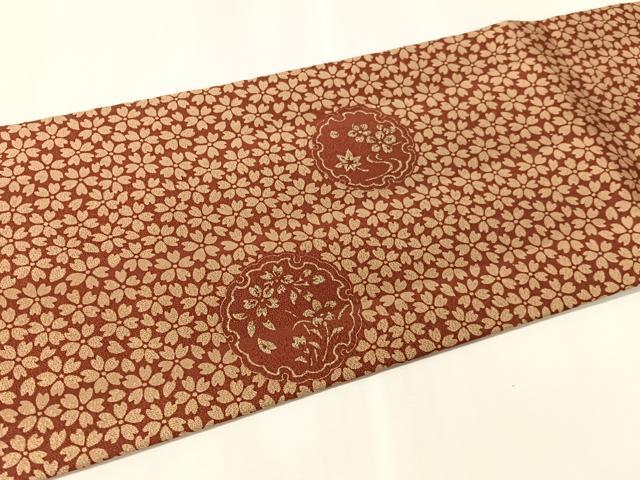 平和屋着物●九寸名古屋帯 駒刺繍 雪輪兎 金彩 正絹 逸品 CABL0013vp