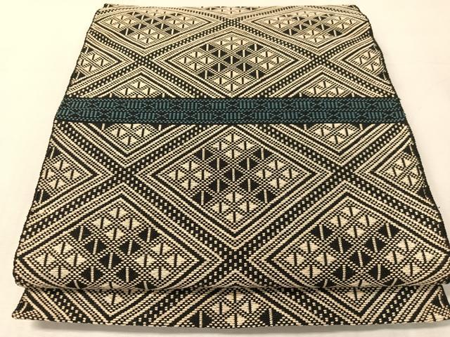 平和屋着物●八寸名古屋帯 こぎん刺し 横段菱吉祥文 綿 逸品 CABL0015vp